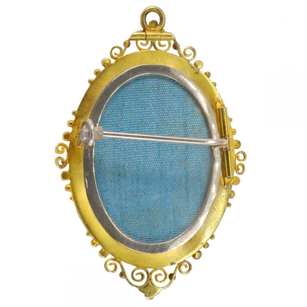 Victorian 14ct Gold, Diamond-Set Pendant/Brooch