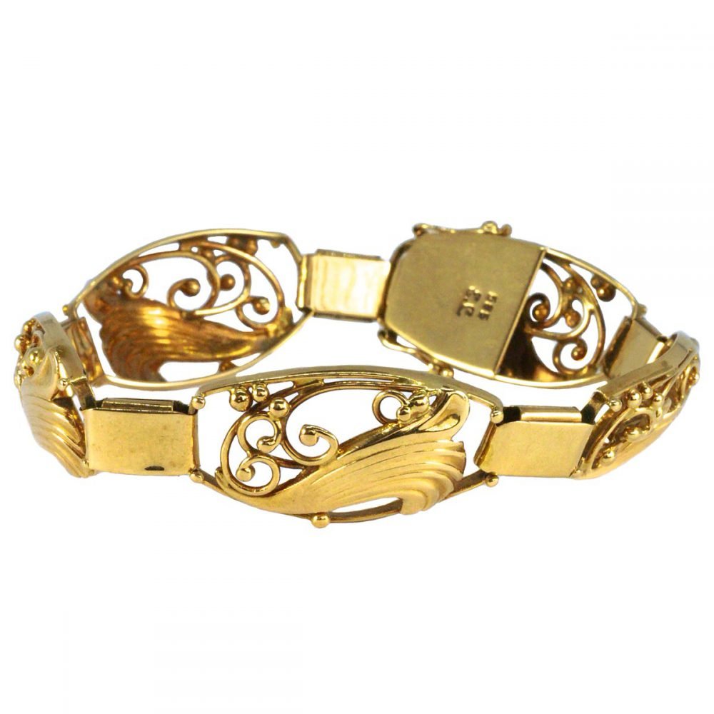 Art Nouveau 14ct Gold Bracelet