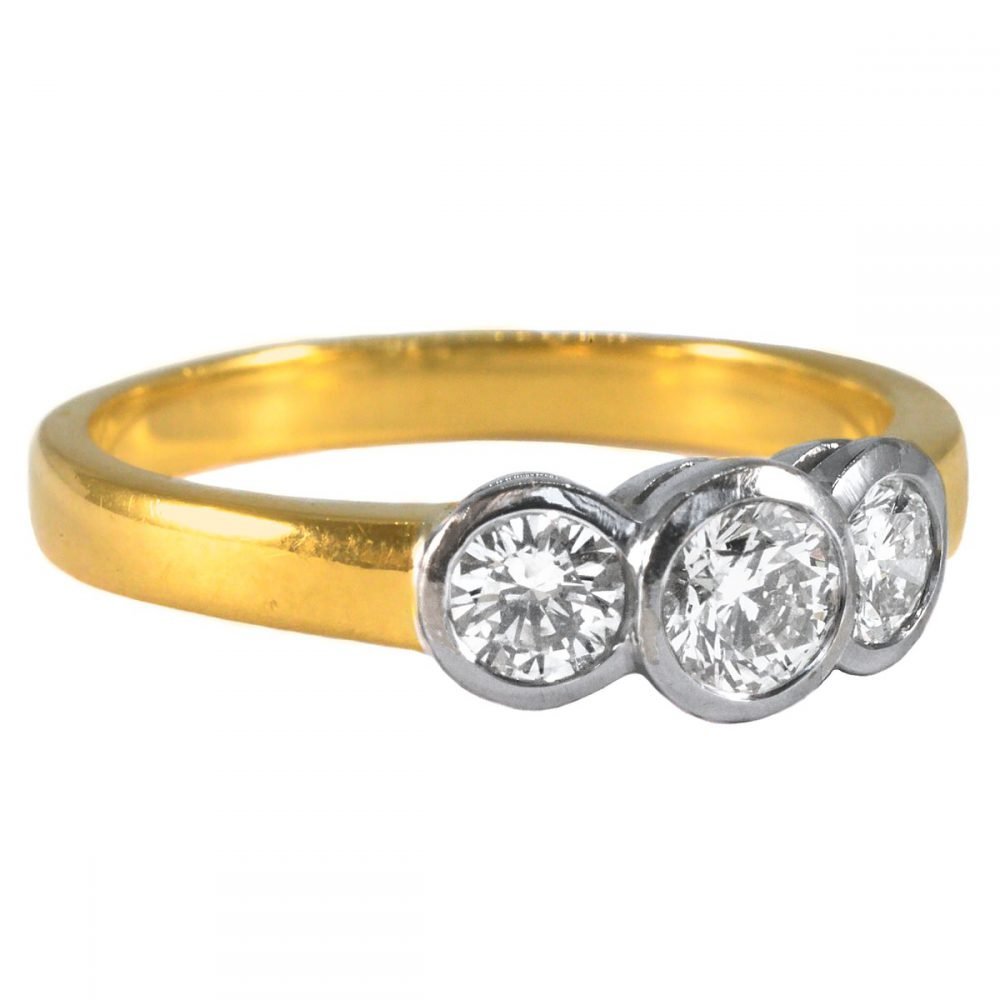 Vintage 18ct Gold, Diamond Trilogy Ring