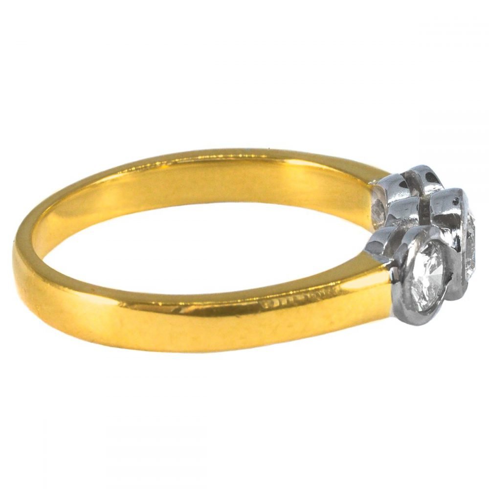 Vintage 18ct Gold, Diamond Trilogy Ring