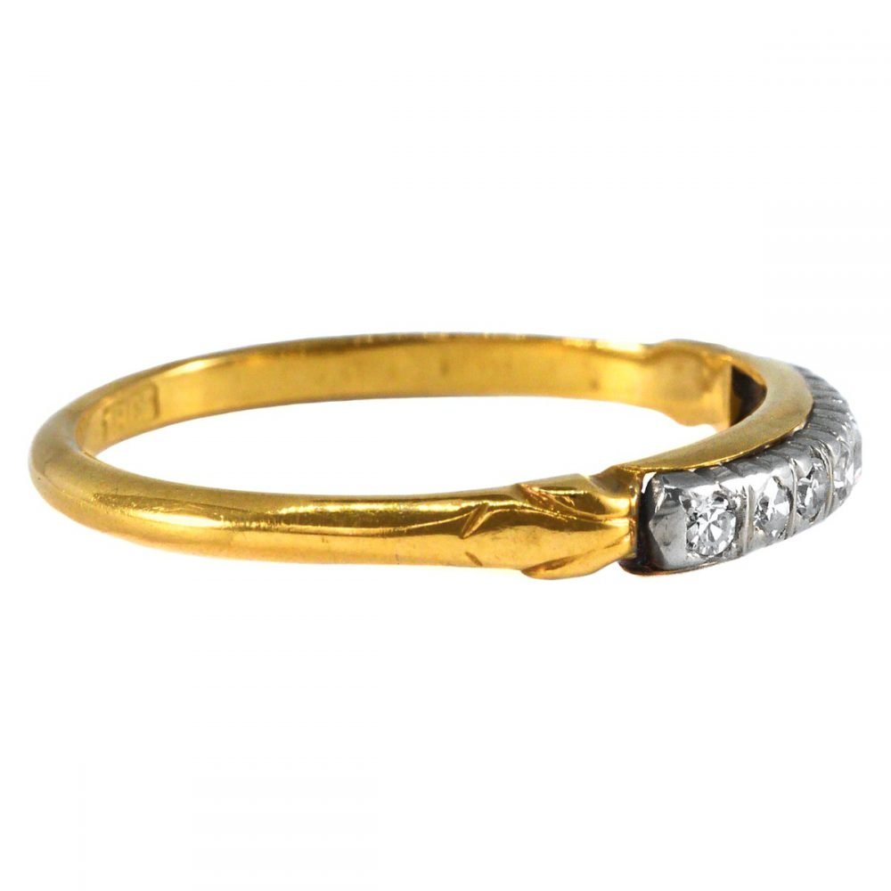 Art Deco 18ct Gold, Diamond Band