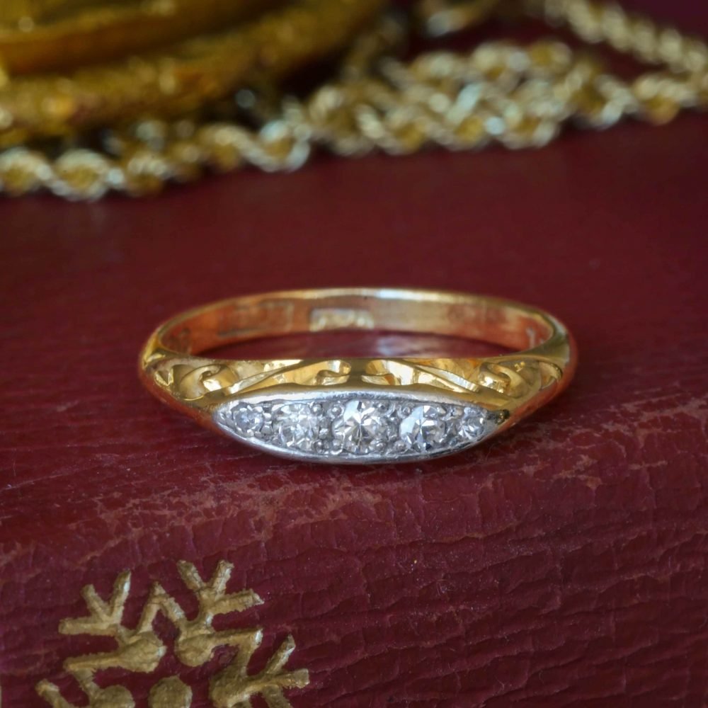 Edwardian 18ct Gold, Diamond Ring