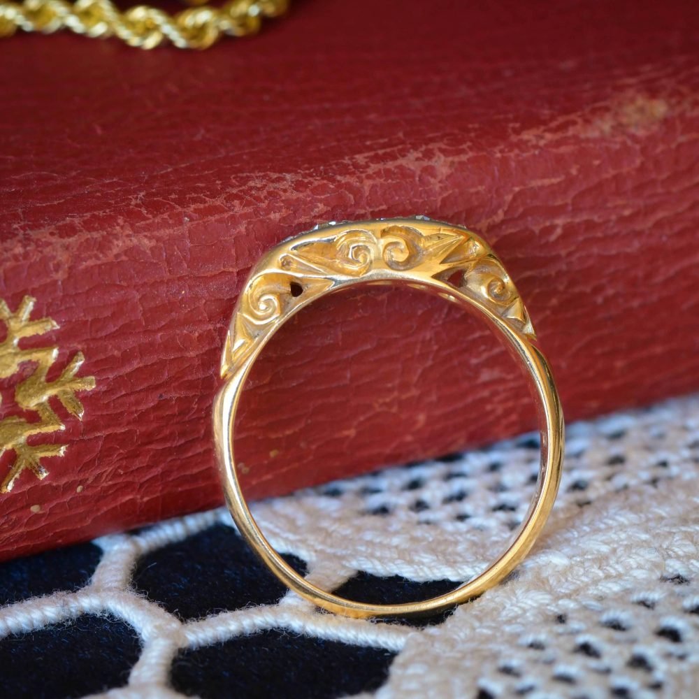 Edwardian 18ct Gold, Diamond Ring - Image 6