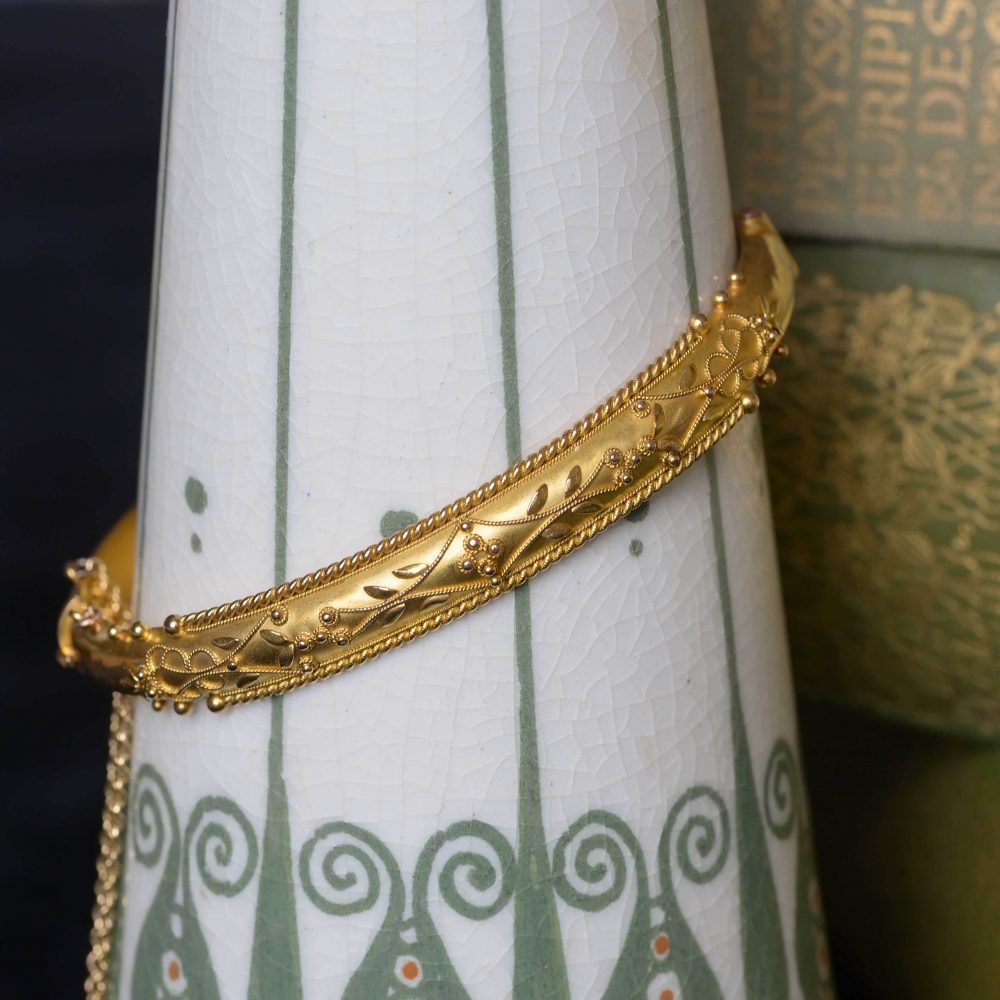 Edwardian 15ct Gold, Cannetille Bracelet