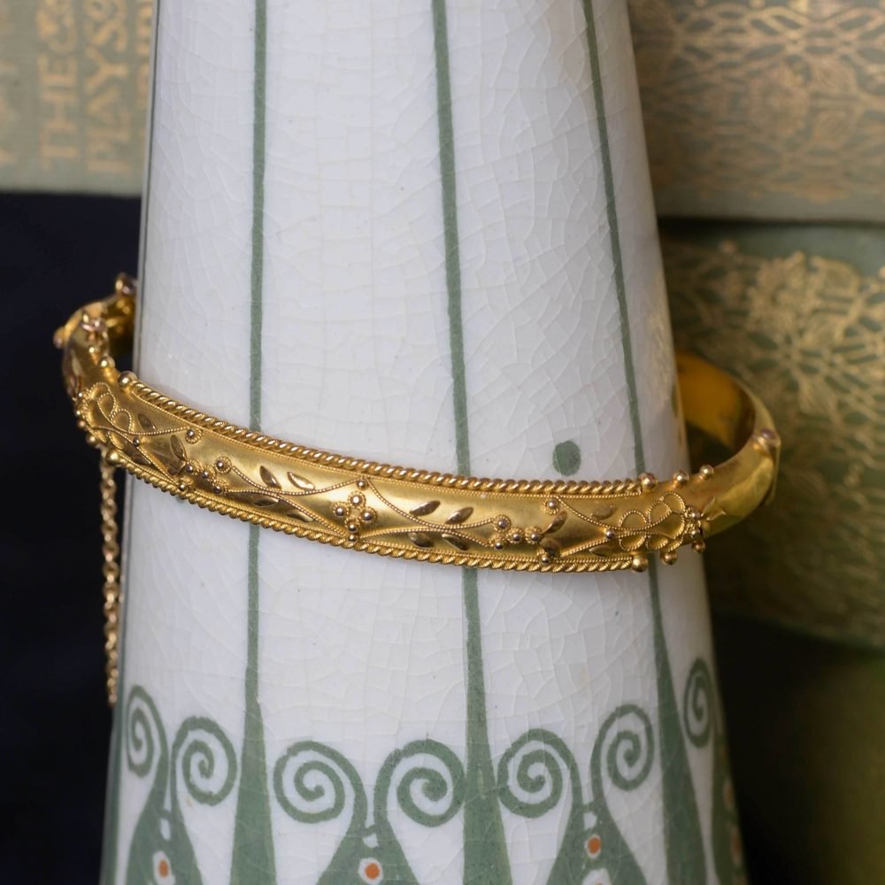 Edwardian 15ct Gold, Cannetille Bracelet - Image 3