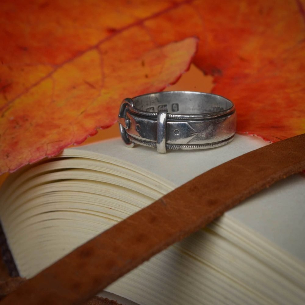 Victorian Sterling Silver Buckle Ring - Image 5