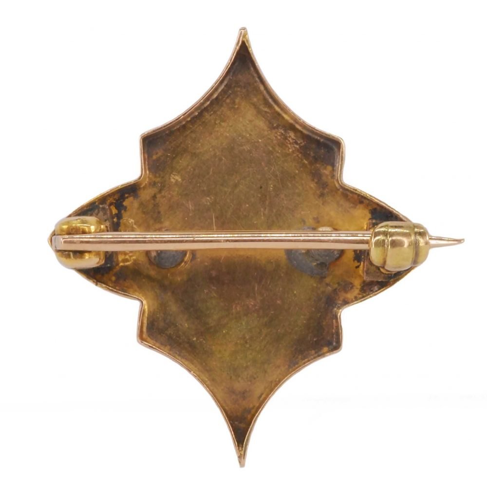 Victorian Two-Tone Gold, Garnet-set Brooch - Image 4