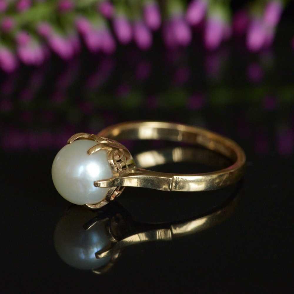 Vintage Mid-Century 9ct Gold, Pearl Ring