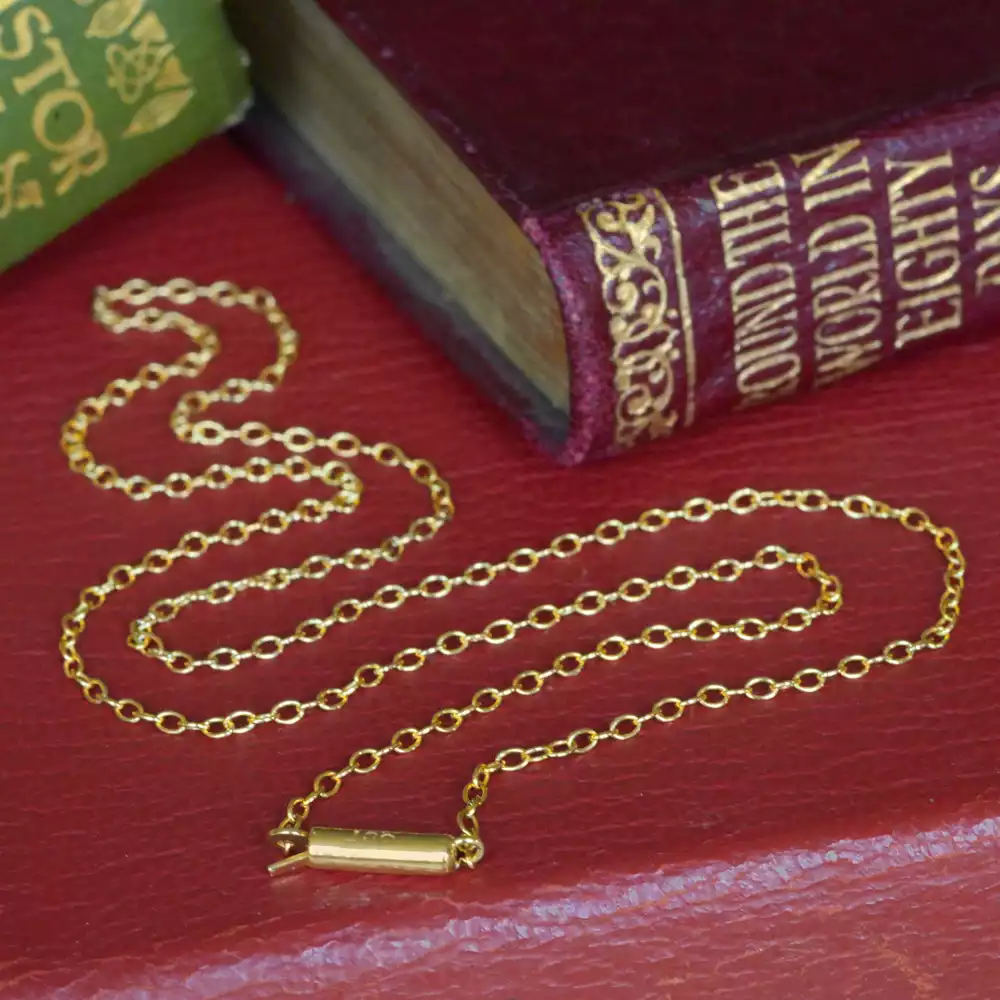 Antique Trace Chain Necklace in 9ct Yellow Gold